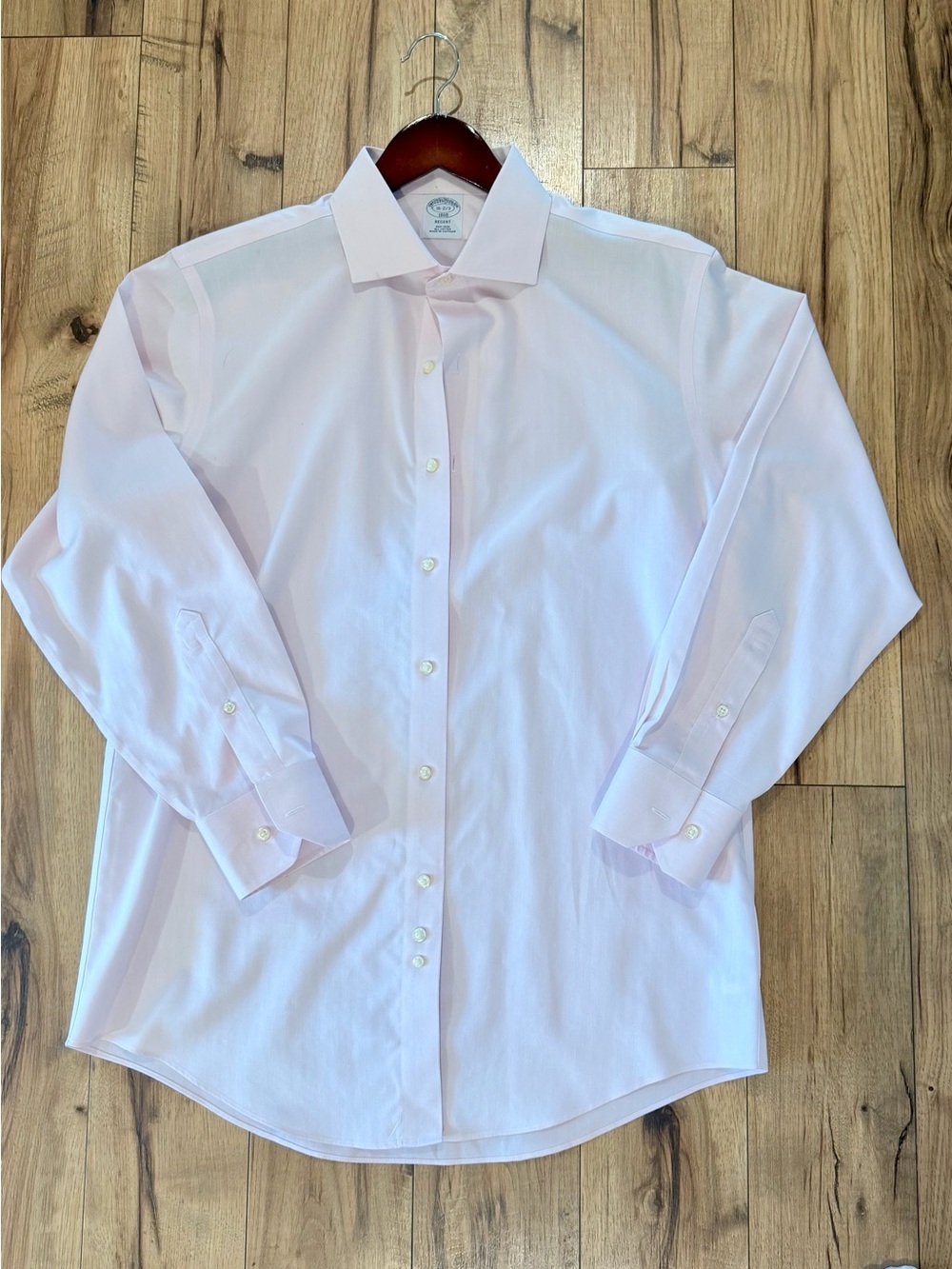 Brooks Brothers Regent Pink Herringbone Dress Shirt Men’s 16 34/35 100% Cotton